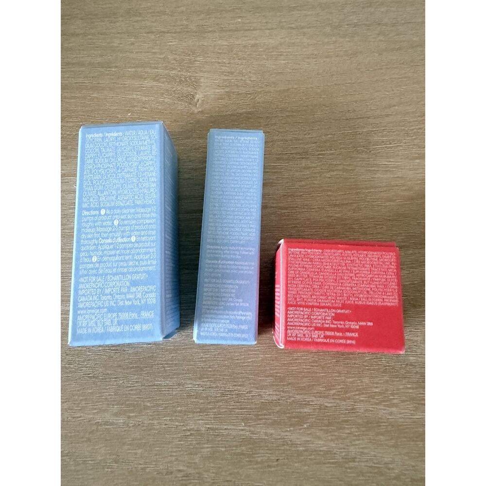 Laneige Water Bank Mini Set Cleanser Serum Lip Sleeping Mask Berry New - Picture 9 of 12